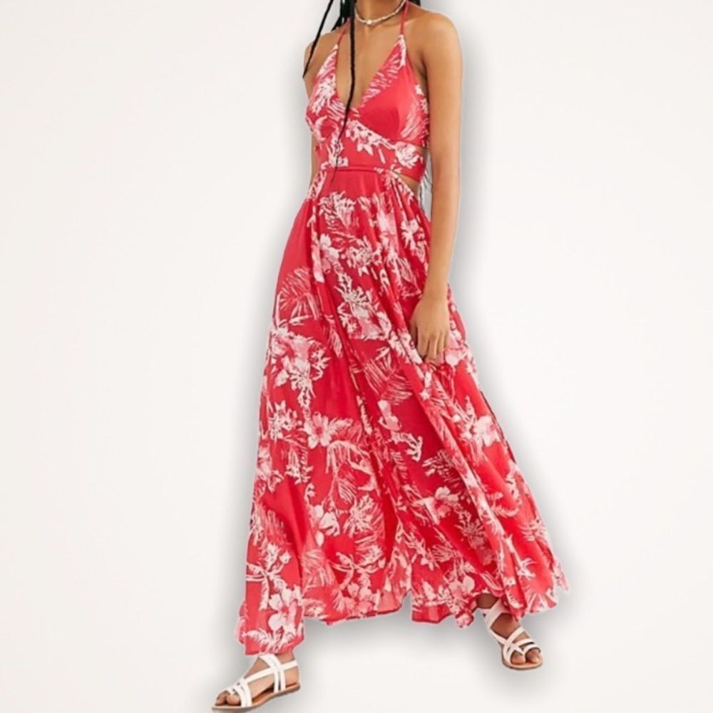 NWT Free People Lille Printed Maxi Dress